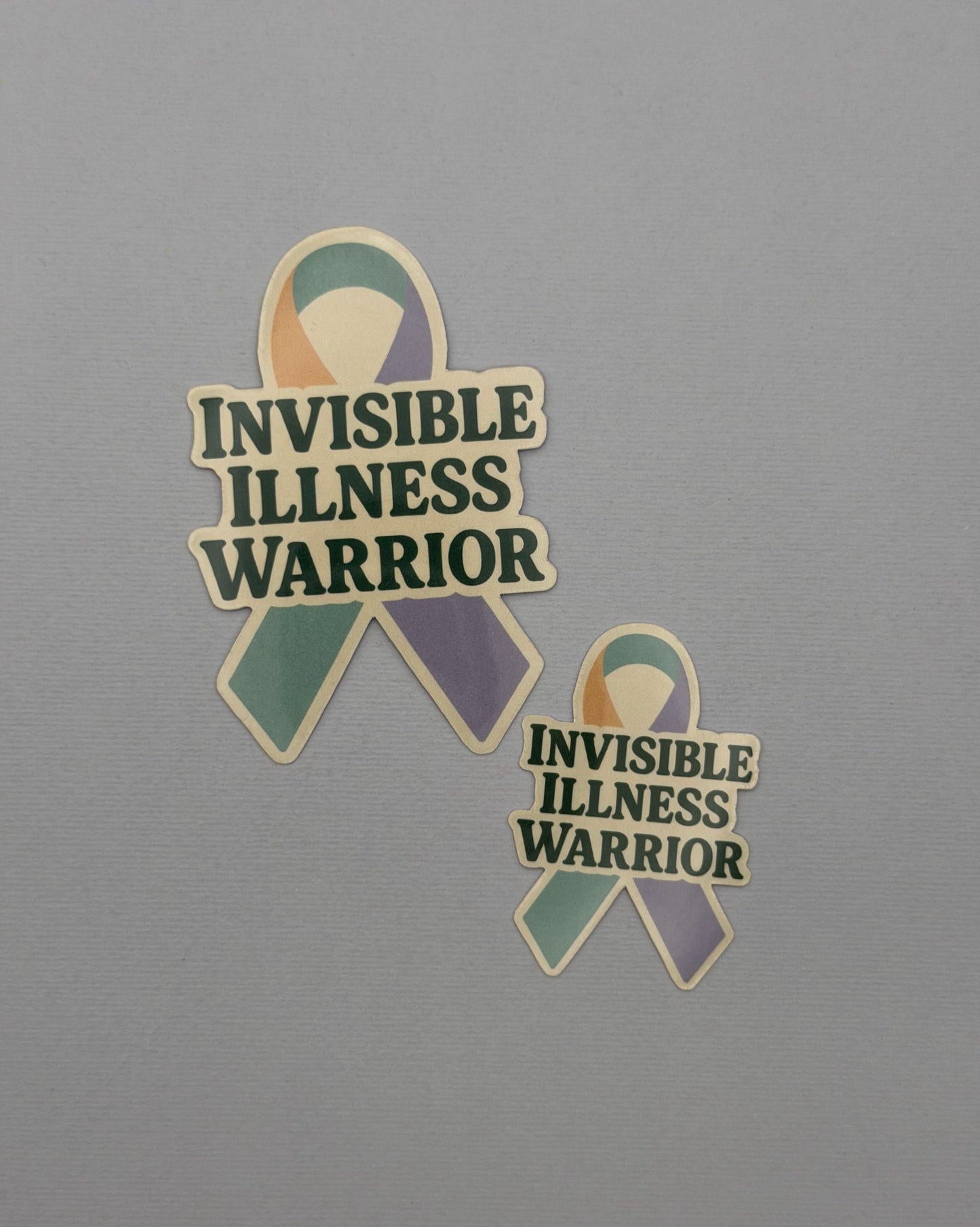 Invisible Illness Warrior Ribbon Sticker or Magnet