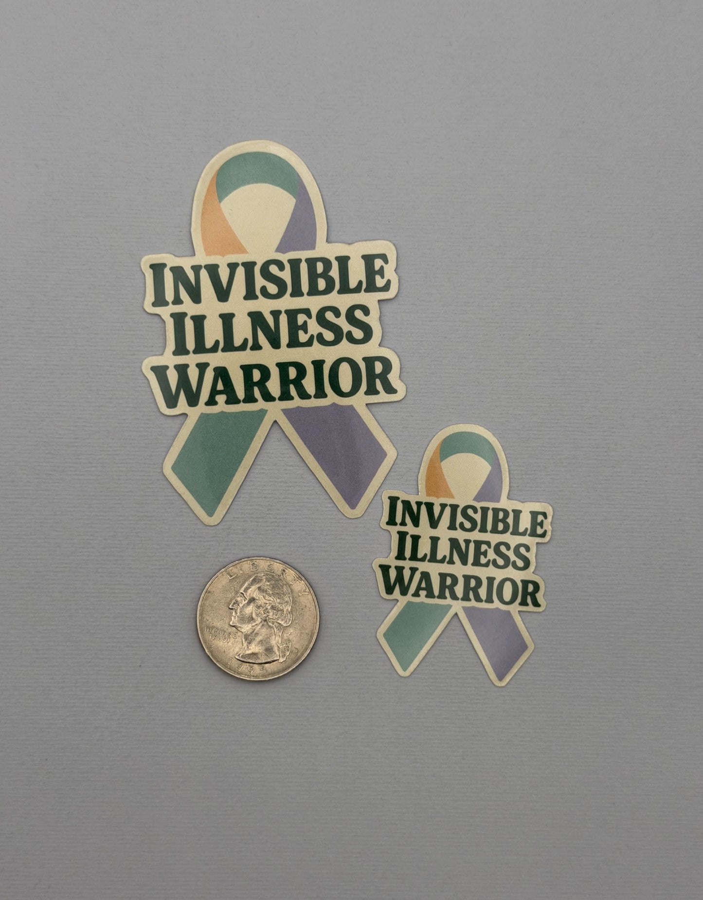 Invisible Illness Warrior Ribbon Sticker or Magnet