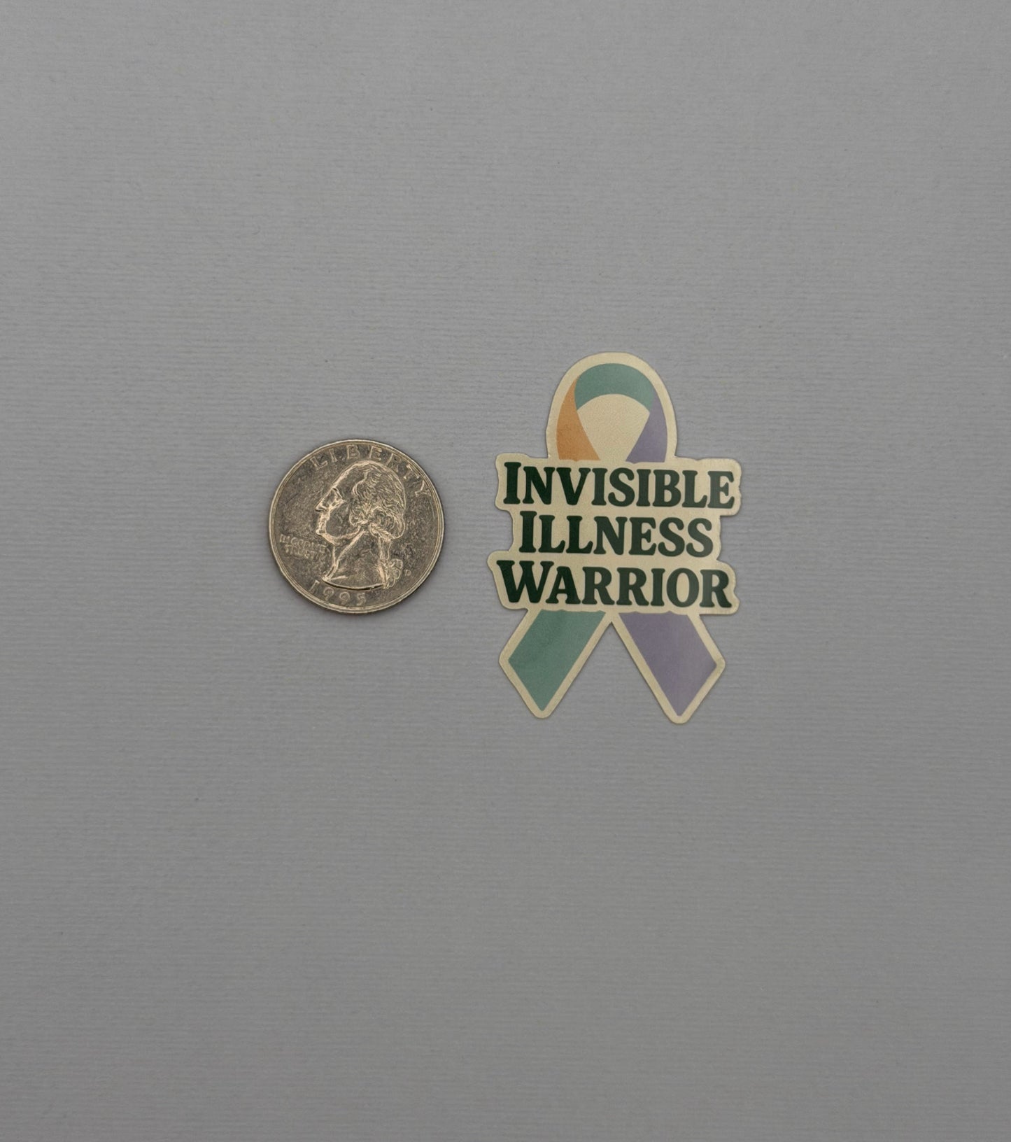 Invisible Illness Warrior Ribbon Sticker or Magnet