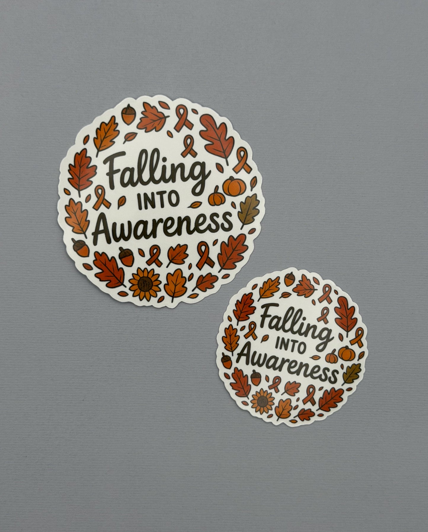 Falling into Awareness Fall Sticker or Magnet