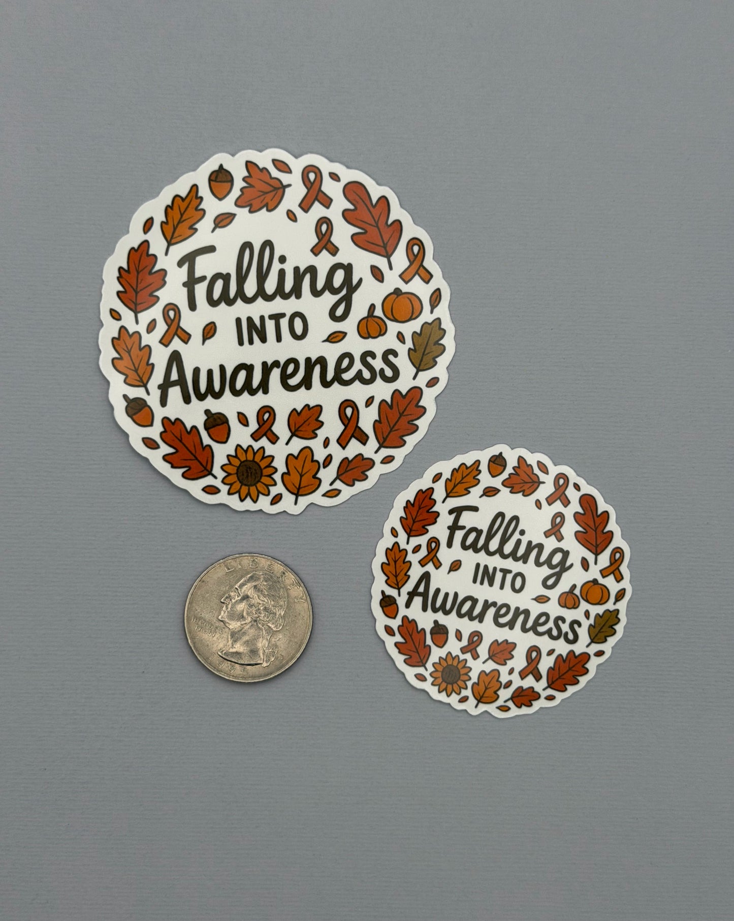 Falling into Awareness Fall Sticker or Magnet