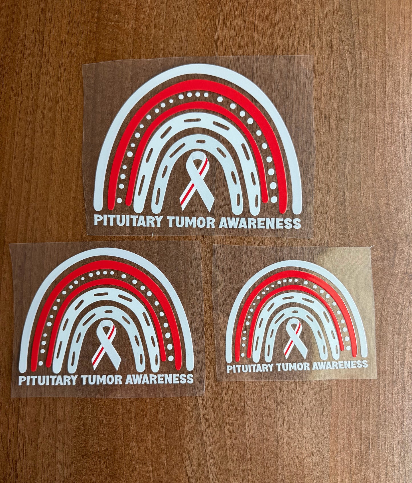 Pituitary Tumor Awareness Rainbow Car Decal