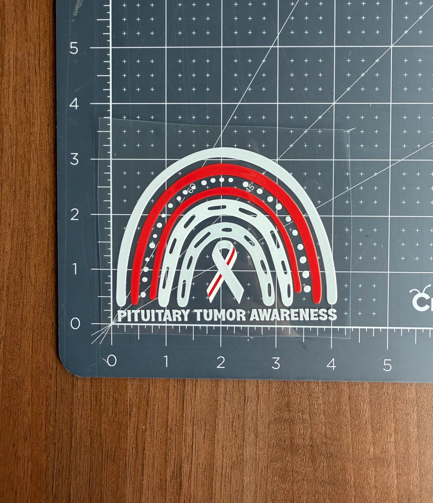 Pituitary Tumor Awareness Rainbow Car Decal