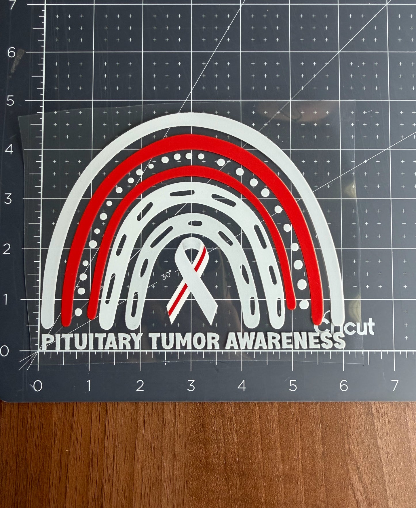 Pituitary Tumor Awareness Rainbow Car Decal