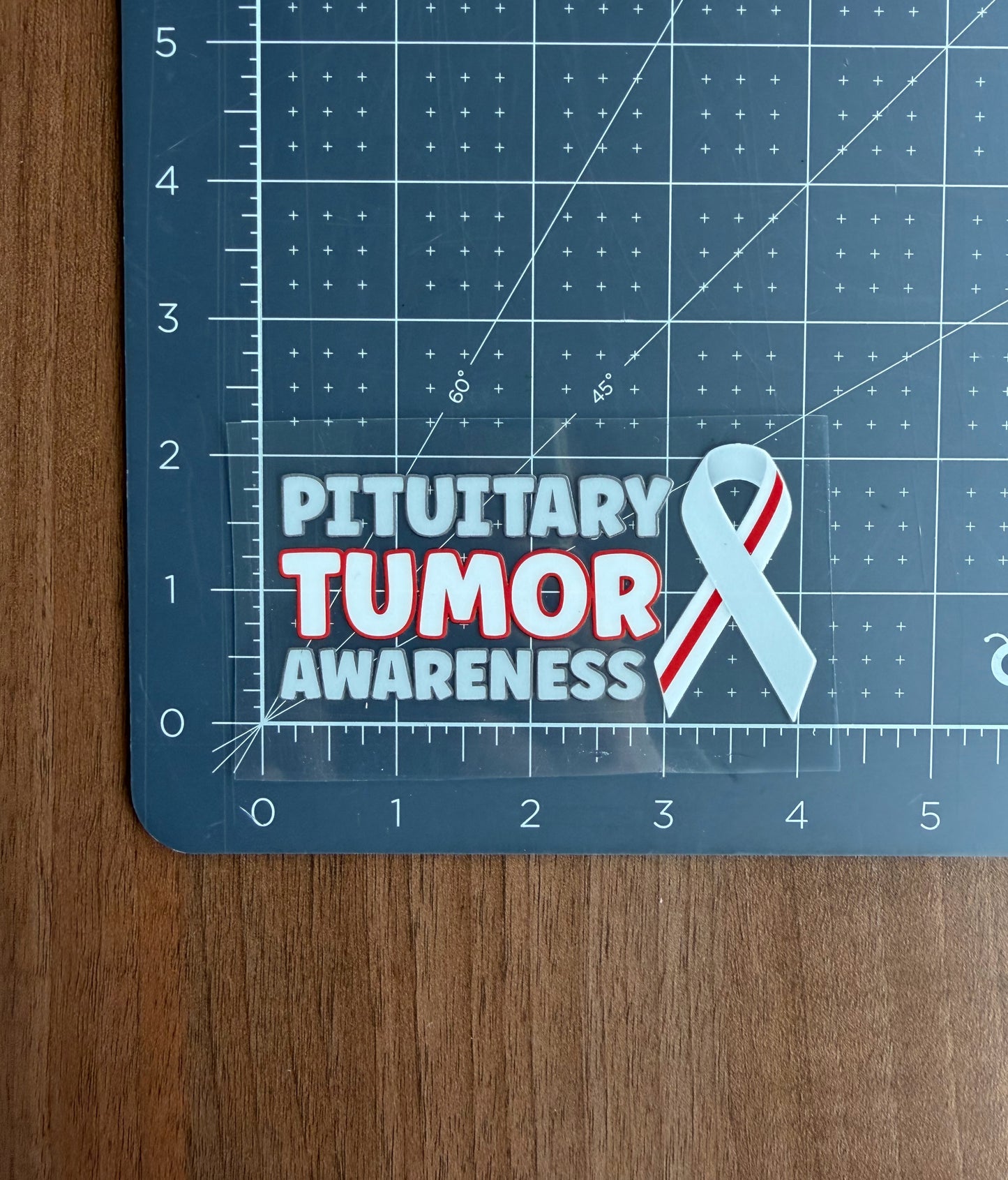 Pituitary Tumor Awareness with Ribbon Car Decal