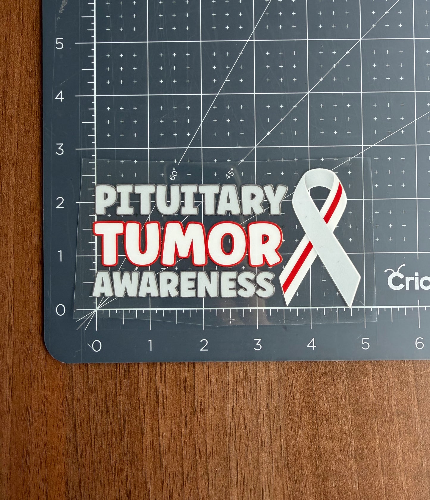 Pituitary Tumor Awareness with Ribbon Car Decal