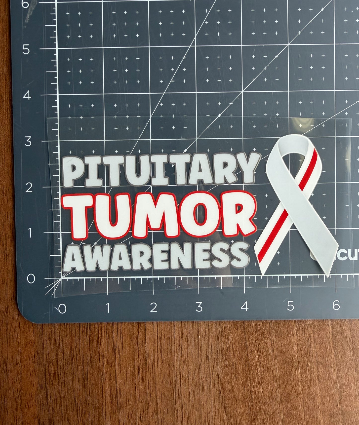 Pituitary Tumor Awareness with Ribbon Car Decal