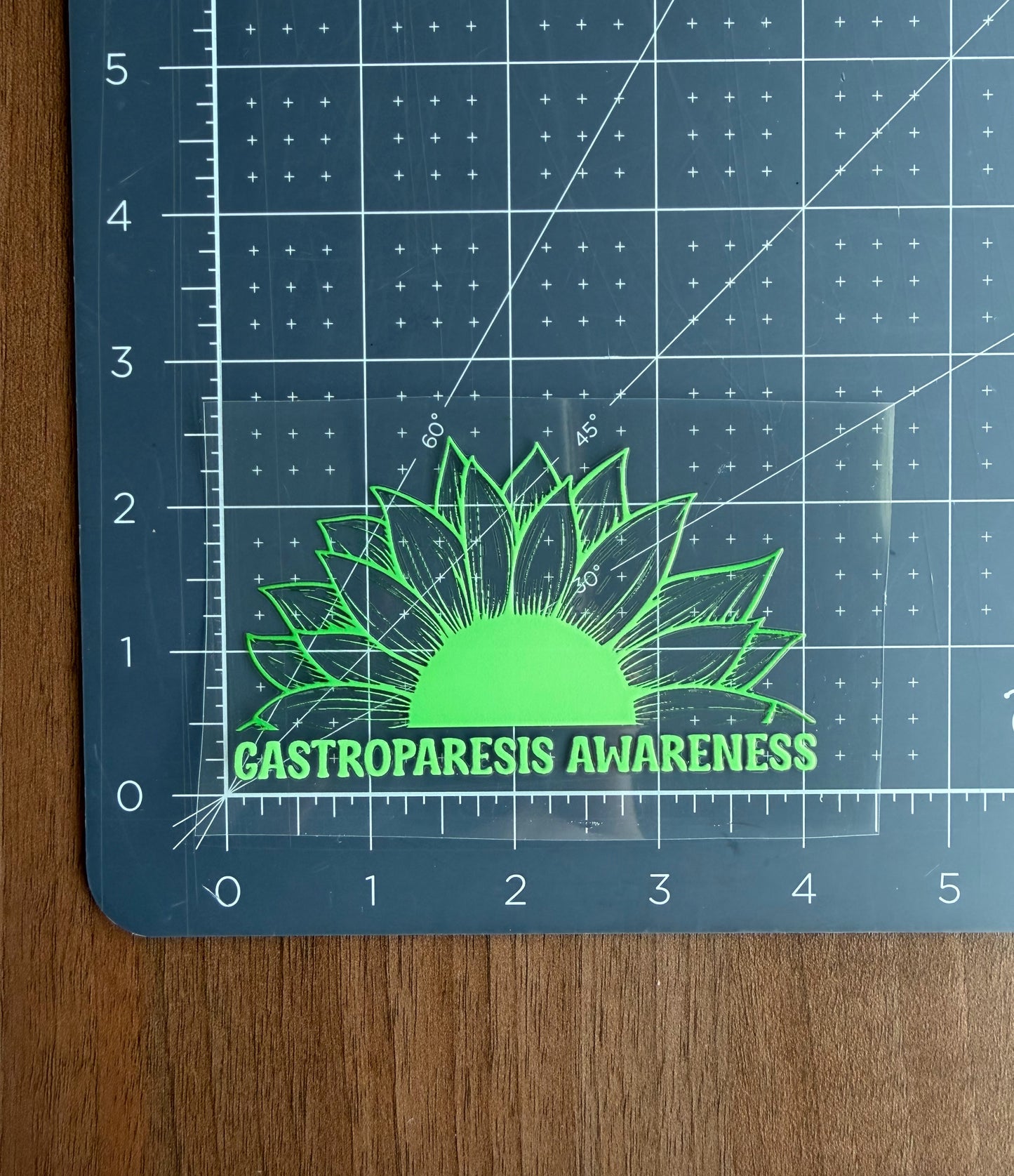 Gastroparesis Awareness Sunflower Car Decal