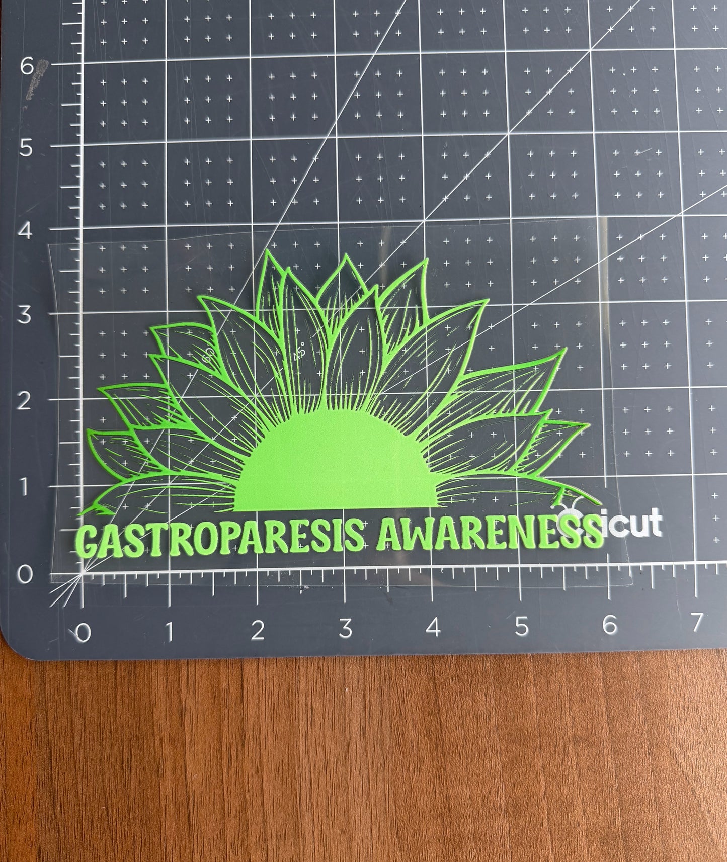 Gastroparesis Awareness Sunflower Car Decal