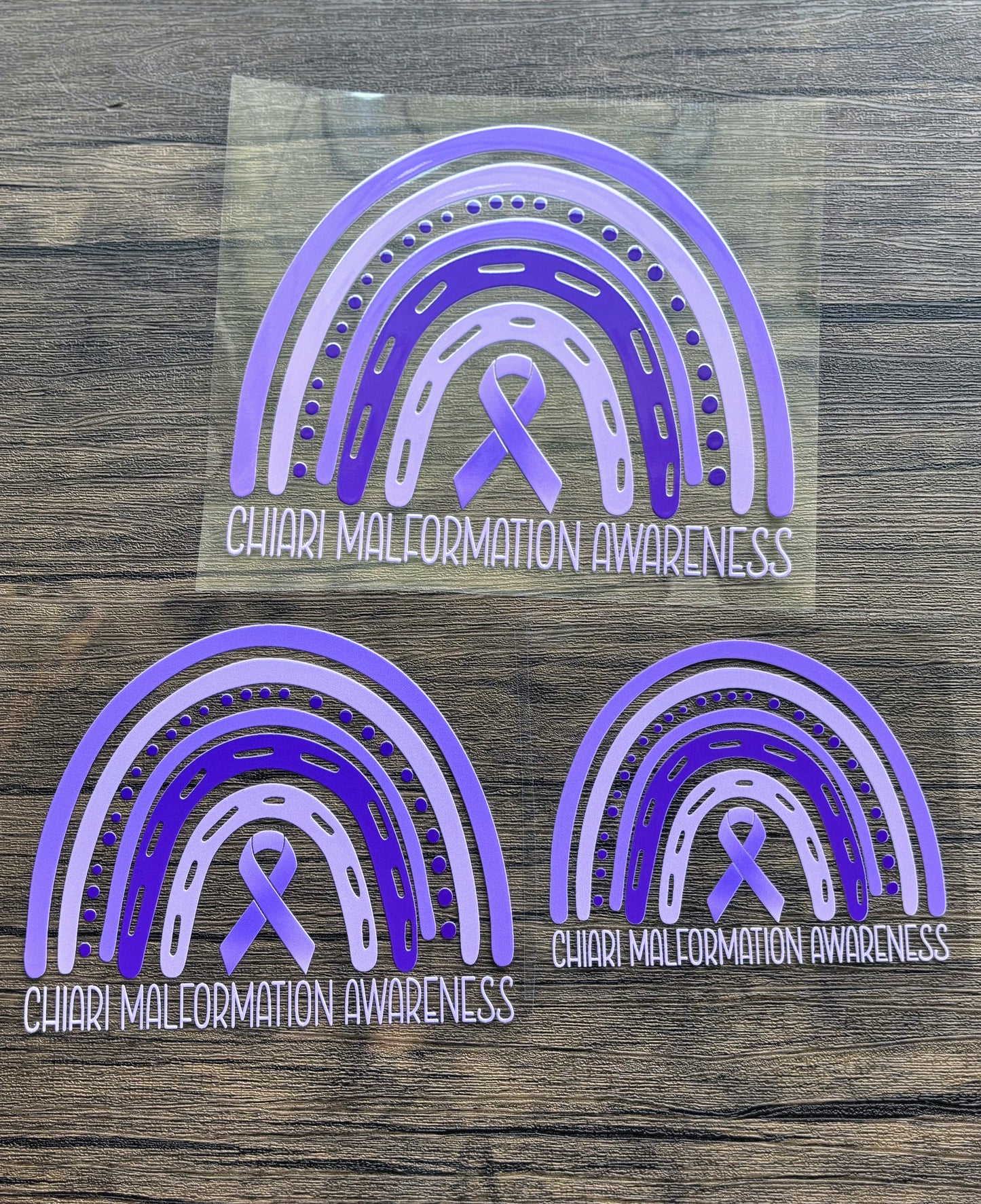 Chiari Malformation Awareness Rainbow Car Decal