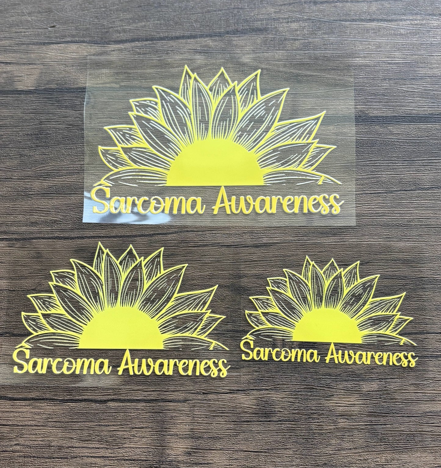 Sarcoma Awareness Sunflower Car Decal