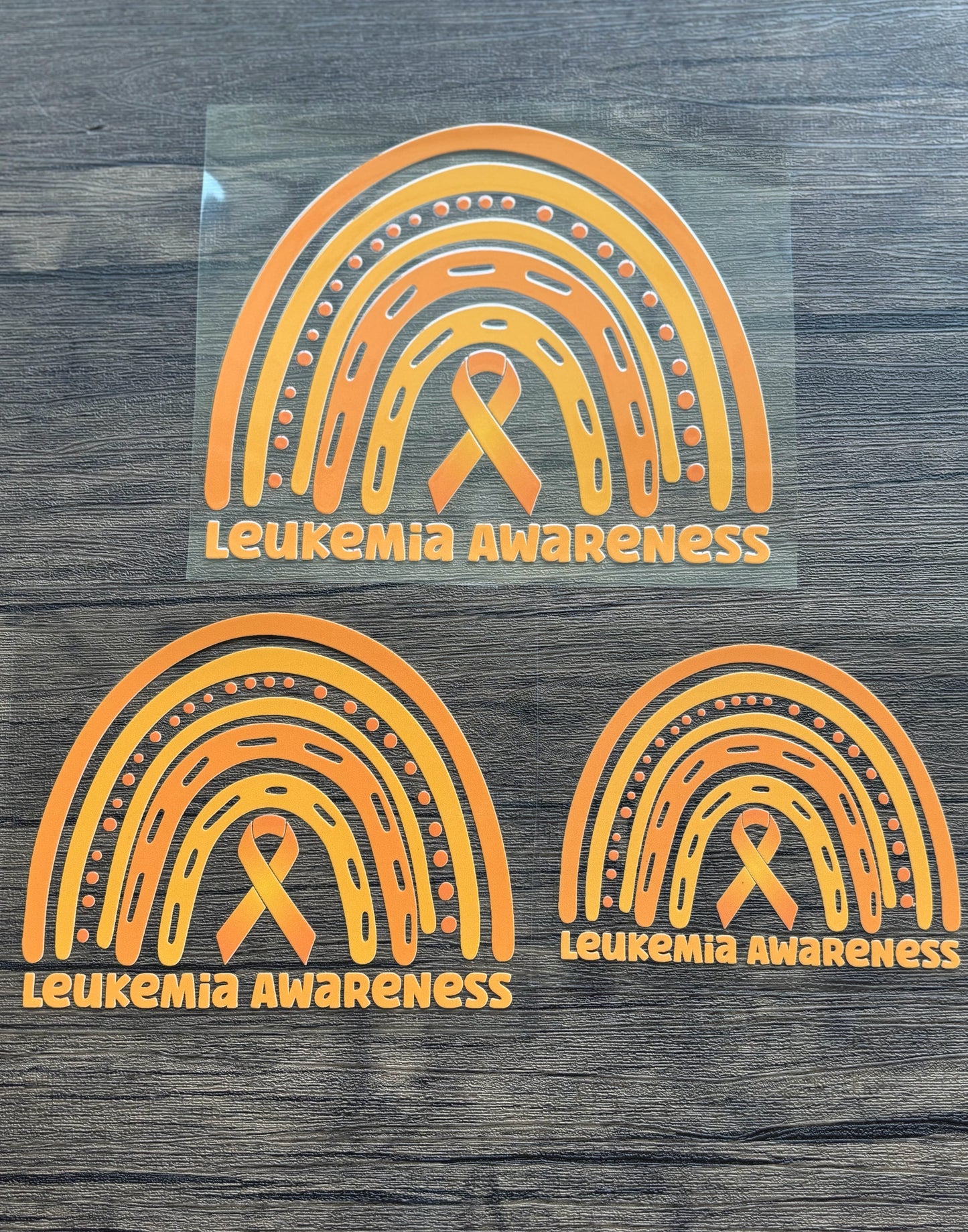 Leukemia Awareness Rainbow Car Decal
