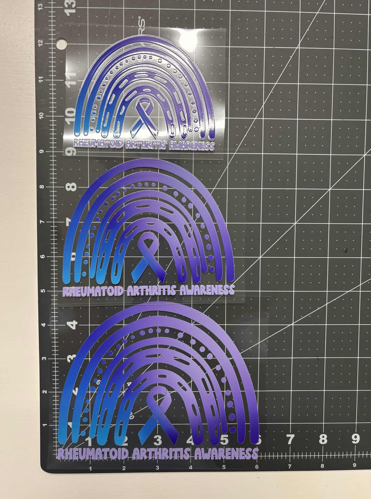 Rheumatoid Arthritis Awareness Rainbow Car Decal