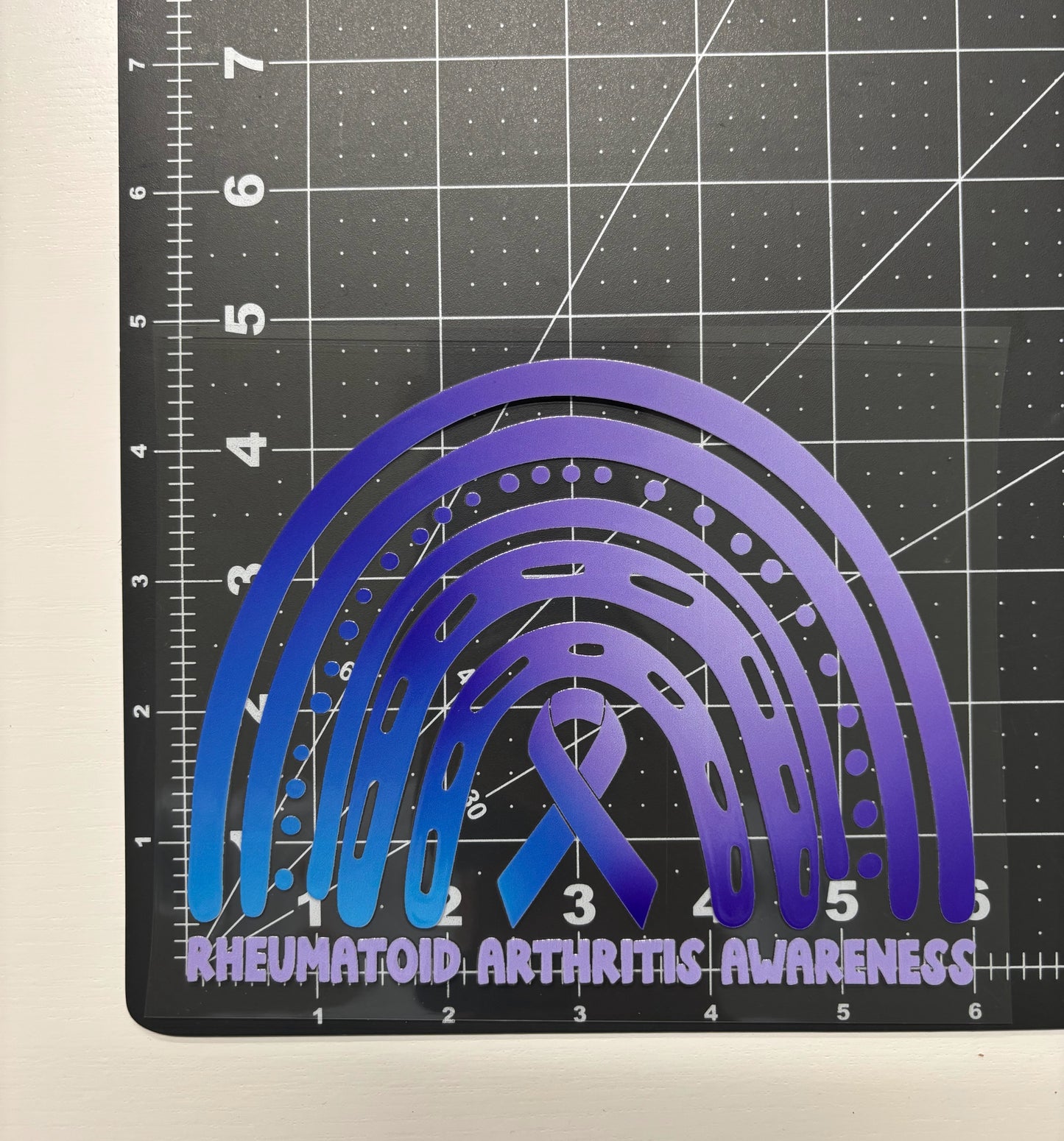 Rheumatoid Arthritis Awareness Rainbow Car Decal