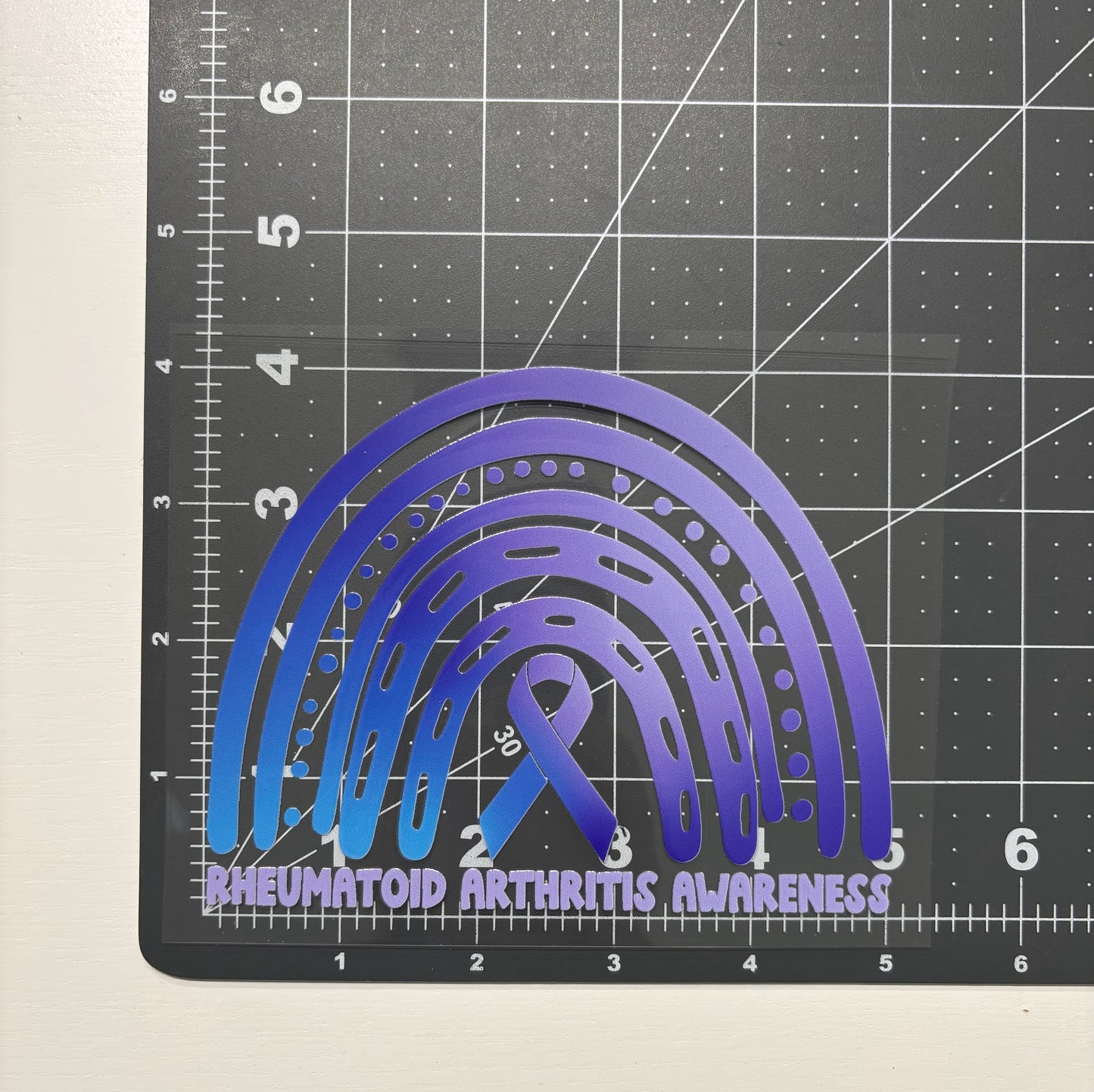 Rheumatoid Arthritis Awareness Rainbow Car Decal