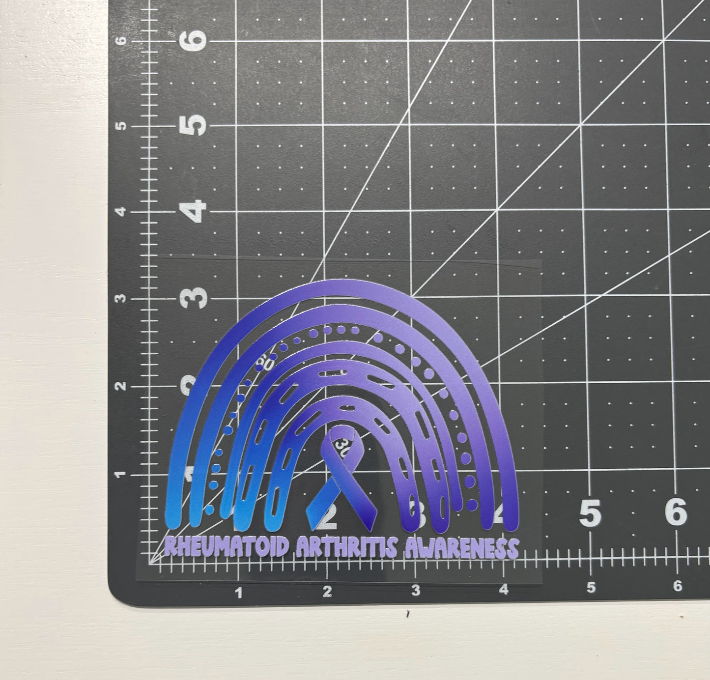 Rheumatoid Arthritis Awareness Rainbow Car Decal
