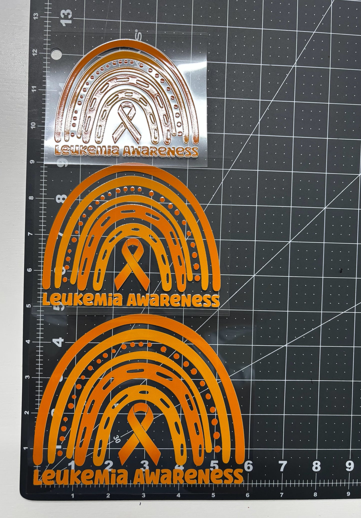 Leukemia Awareness Rainbow Car Decal
