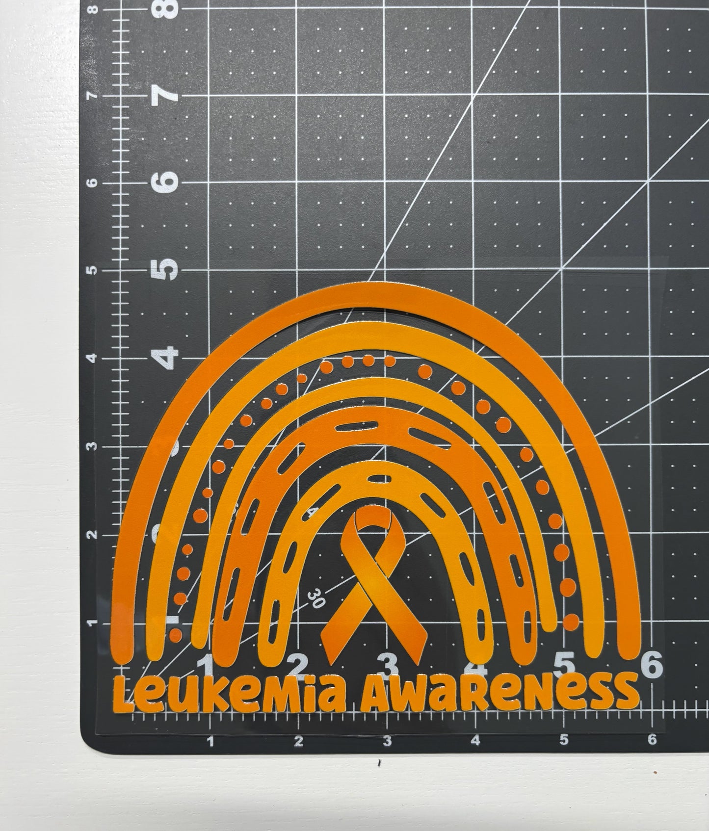 Leukemia Awareness Rainbow Car Decal