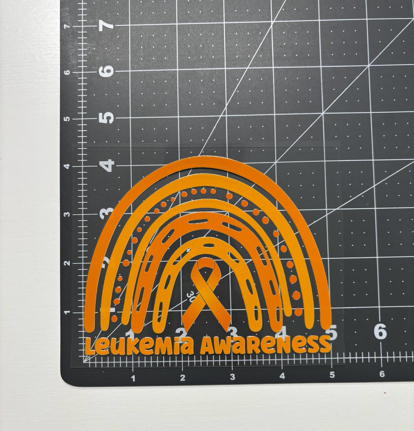 Leukemia Awareness Rainbow Car Decal