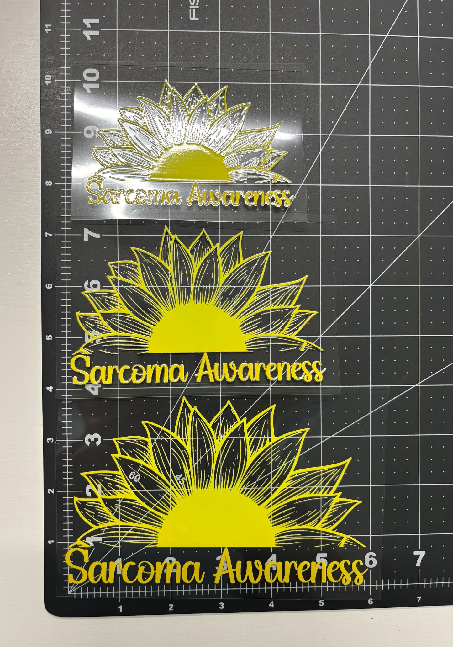 Sarcoma Awareness Sunflower Car Decal