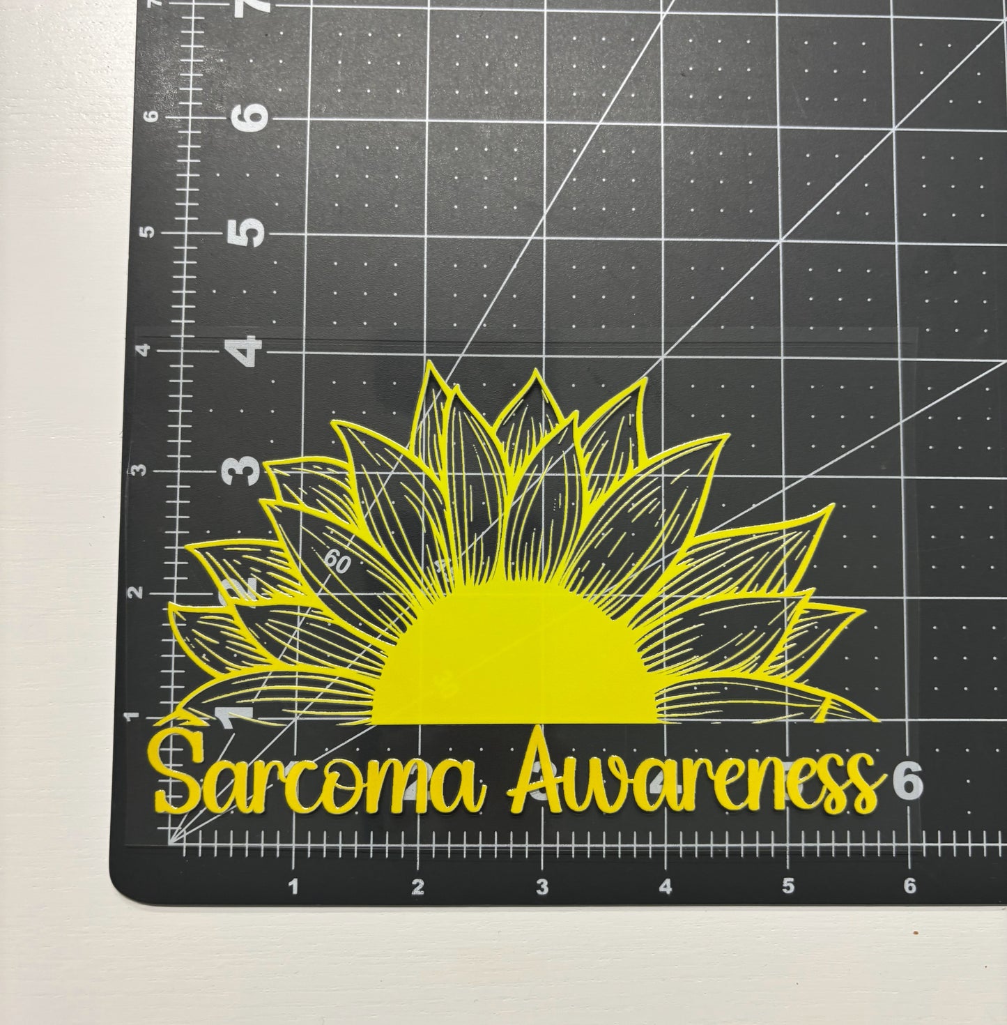 Sarcoma Awareness Sunflower Car Decal