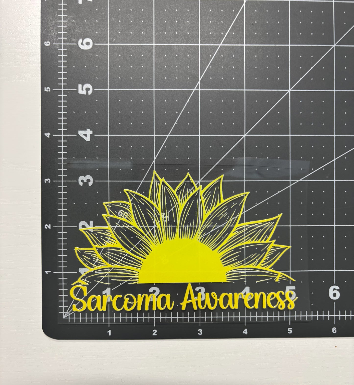 Sarcoma Awareness Sunflower Car Decal