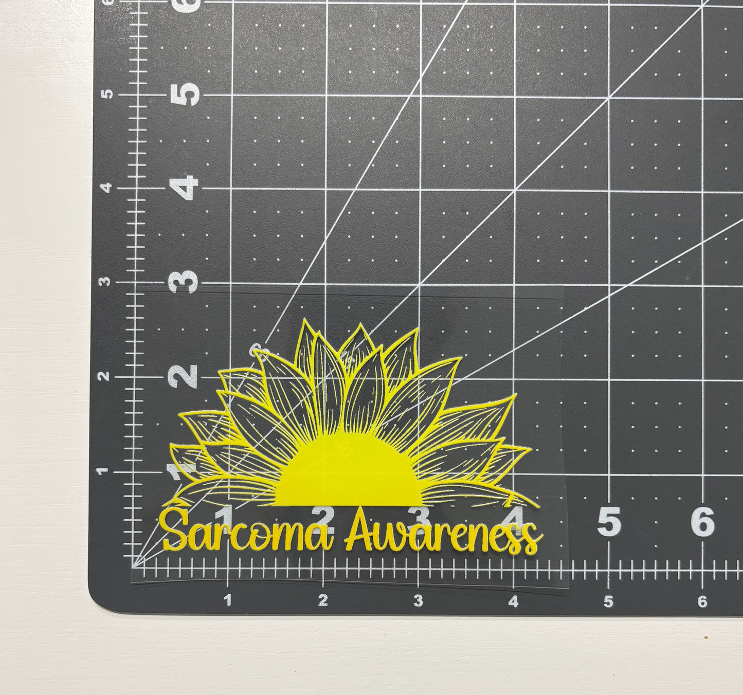 Sarcoma Awareness Sunflower Car Decal