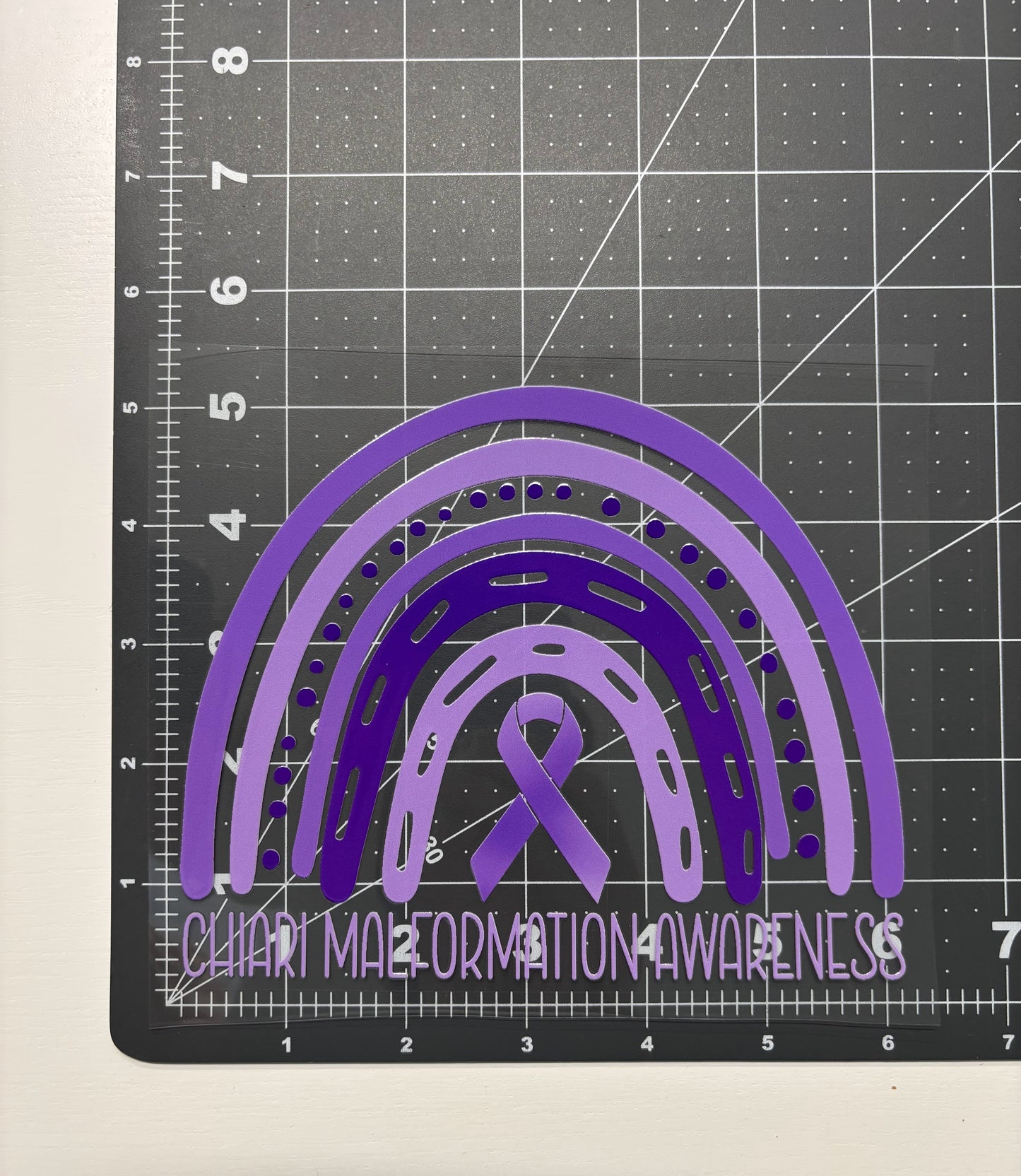 Chiari Malformation Awareness Rainbow Car Decal