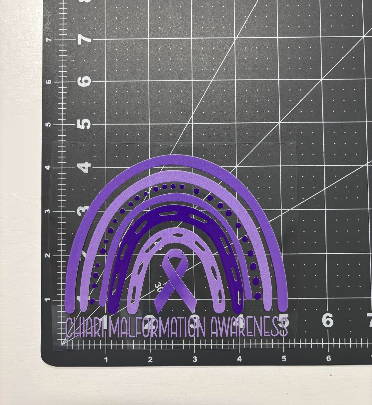 Chiari Malformation Awareness Rainbow Car Decal