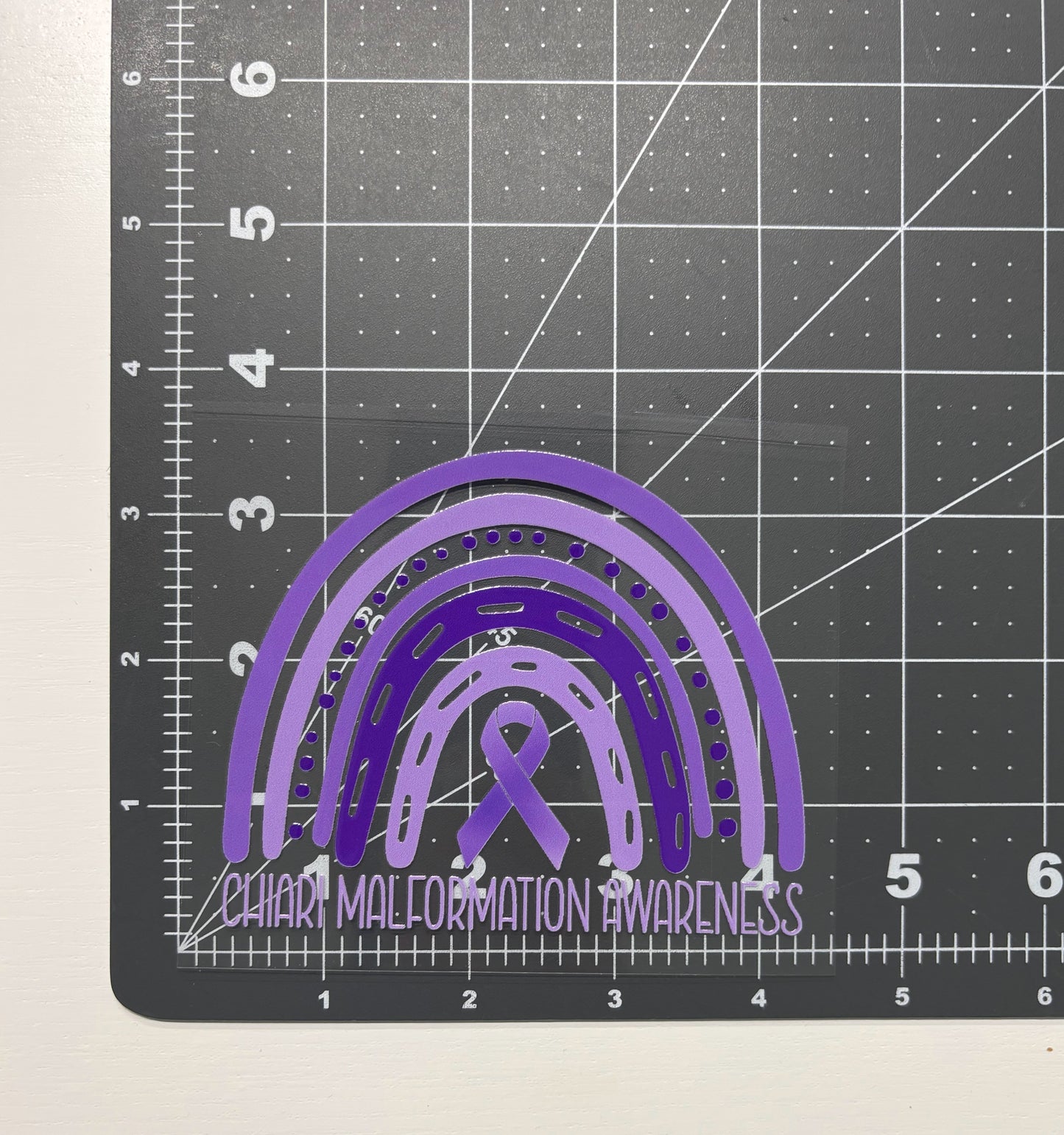 Chiari Malformation Awareness Rainbow Car Decal