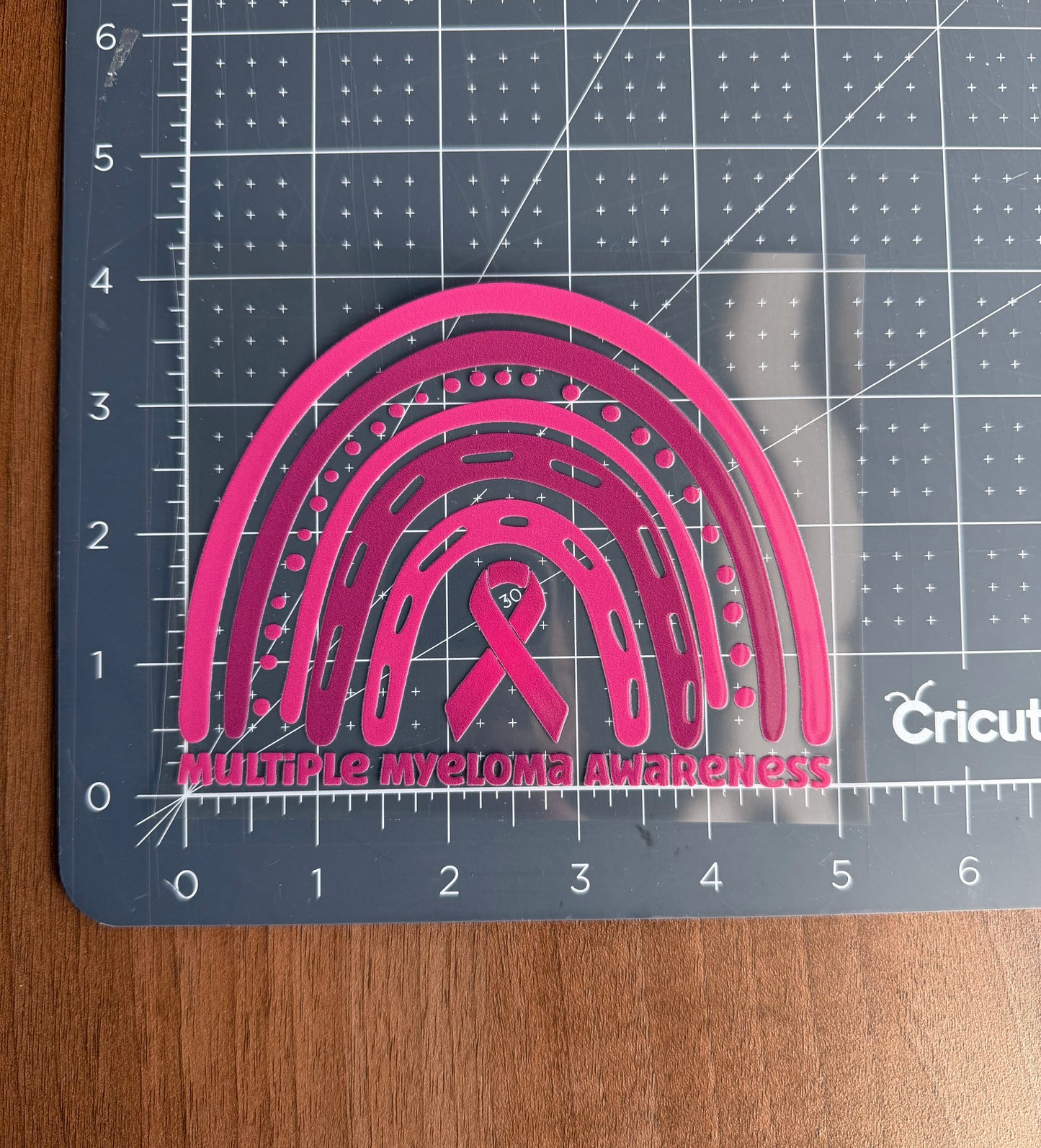 Multiple Myeloma Awareness Rainbow Car Decal