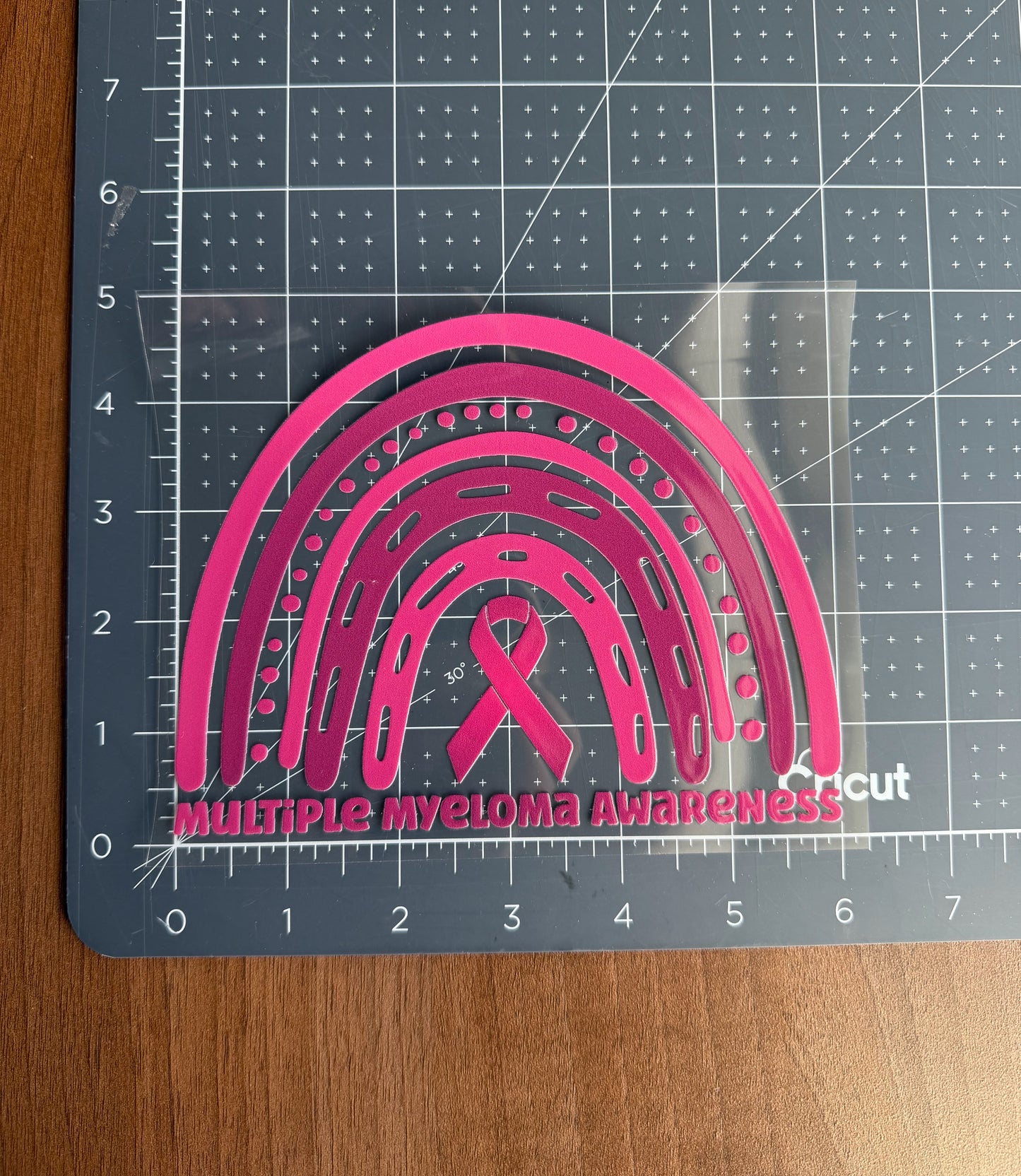 Multiple Myeloma Awareness Rainbow Car Decal