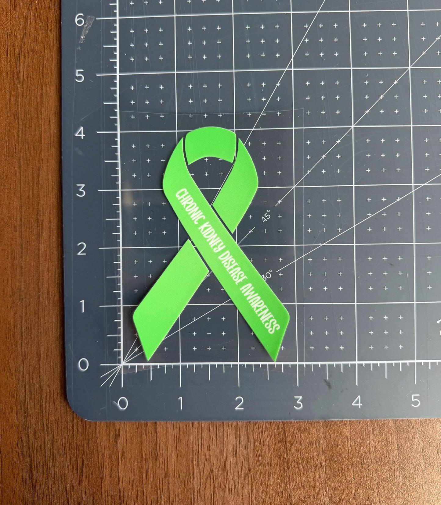 Chronic Kidney Disease Awareness Ribbon Car Decal