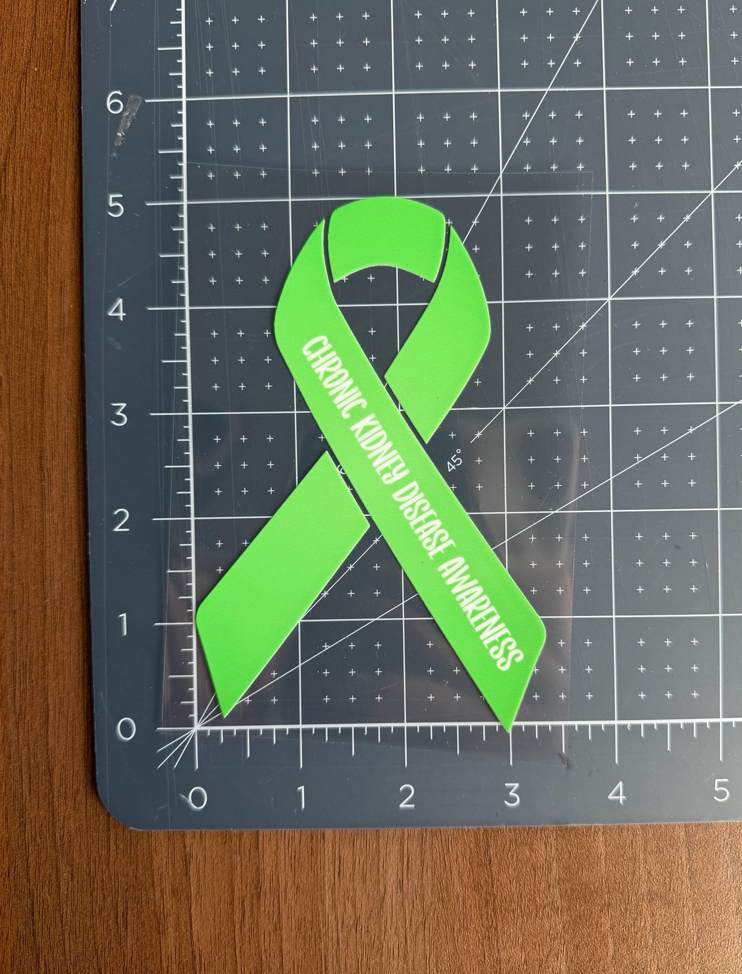 Chronic Kidney Disease Awareness Ribbon Car Decal