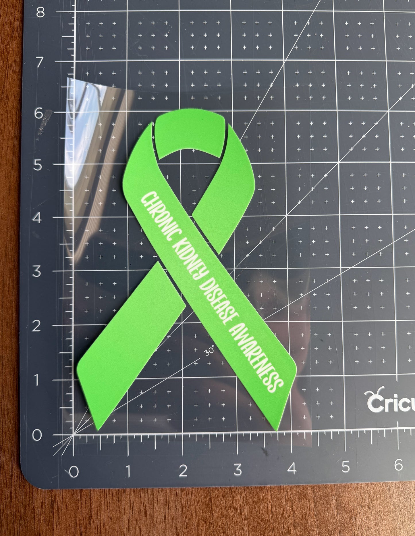 Chronic Kidney Disease Awareness Ribbon Car Decal