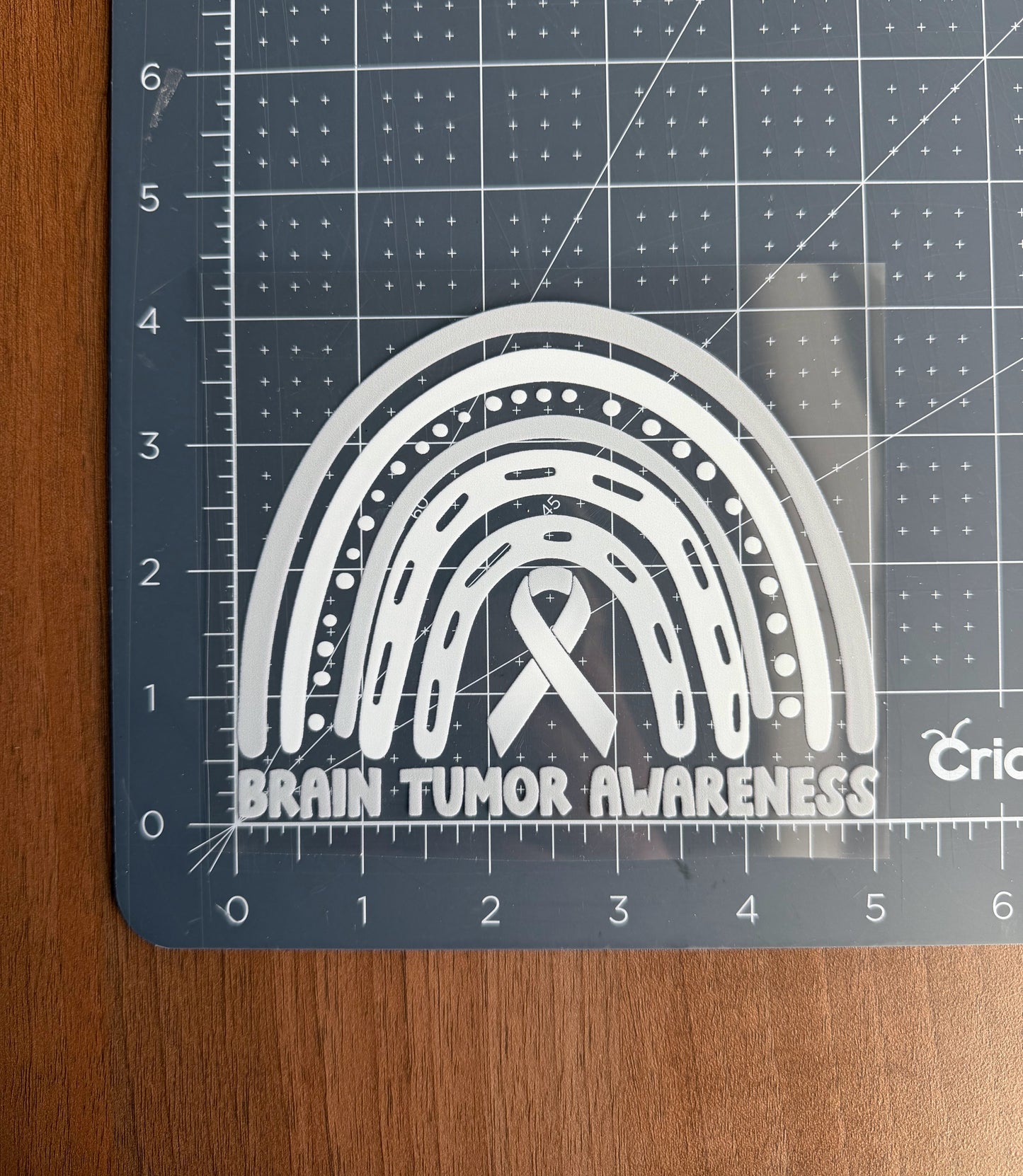 Brain Tumor Awareness Rainbow Car Decal