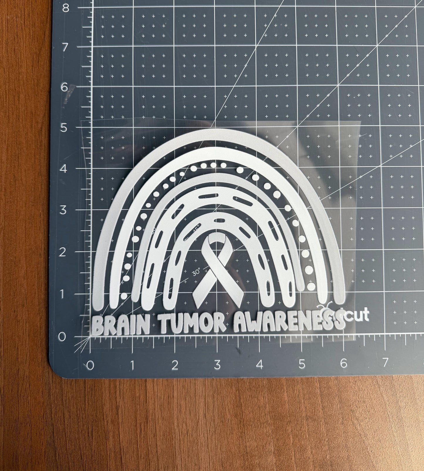 Brain Tumor Awareness Rainbow Car Decal