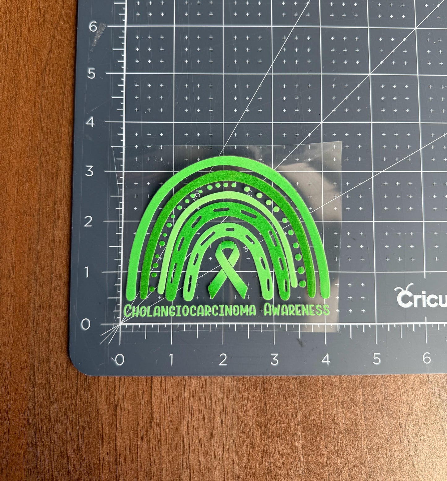 Cholangiocarcinoma Awareness Rainbow Car Decal