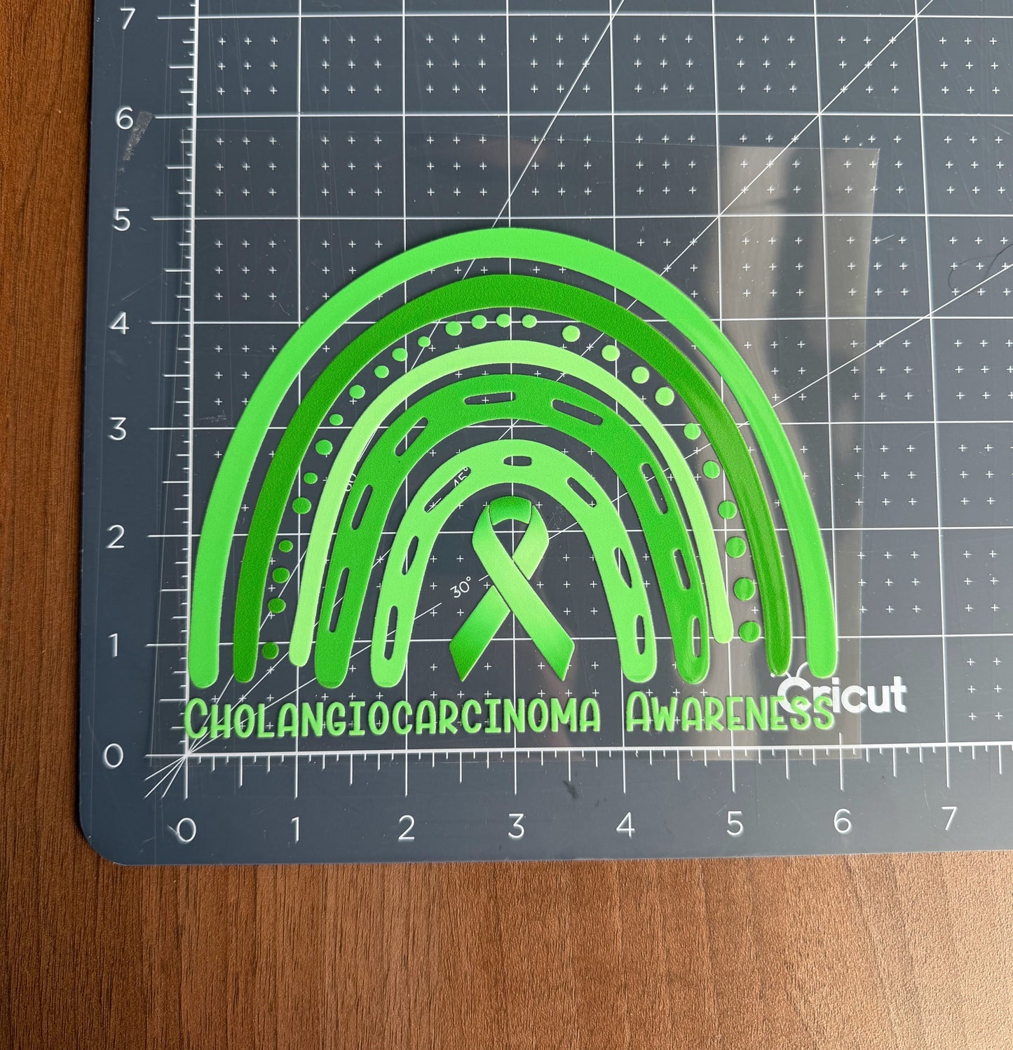 Cholangiocarcinoma Awareness Rainbow Car Decal