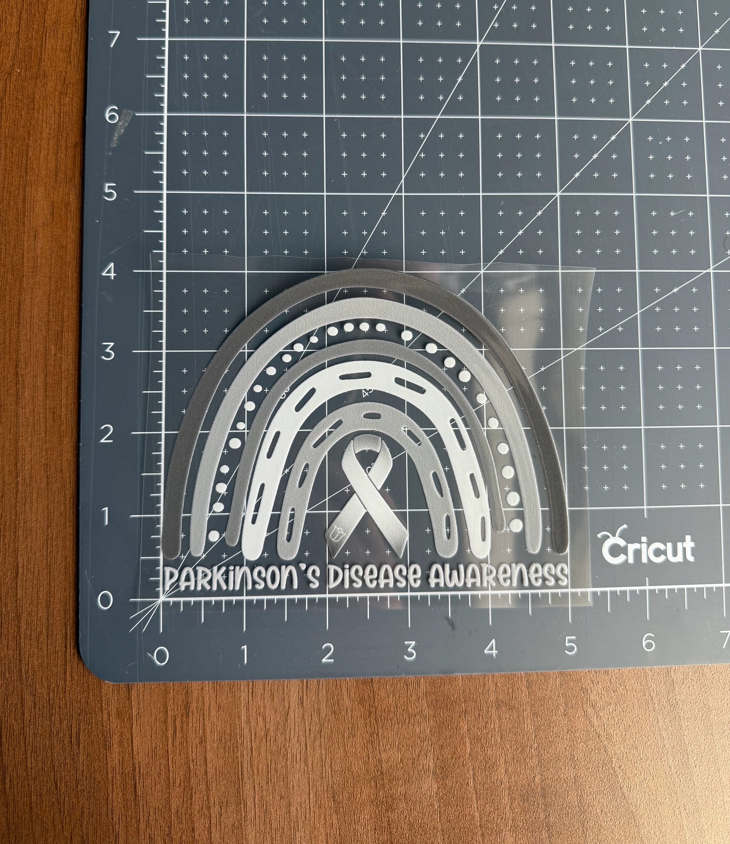 Parkinson's Disease Awareness Rainbow Car Decal