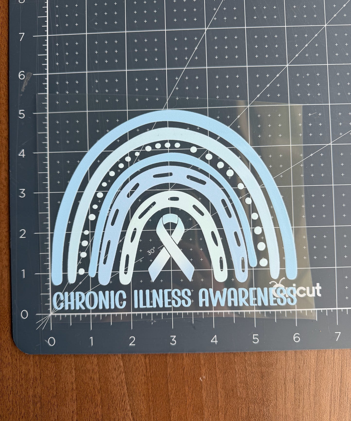 Chronic Illness Awareness Rainbow Car Decal