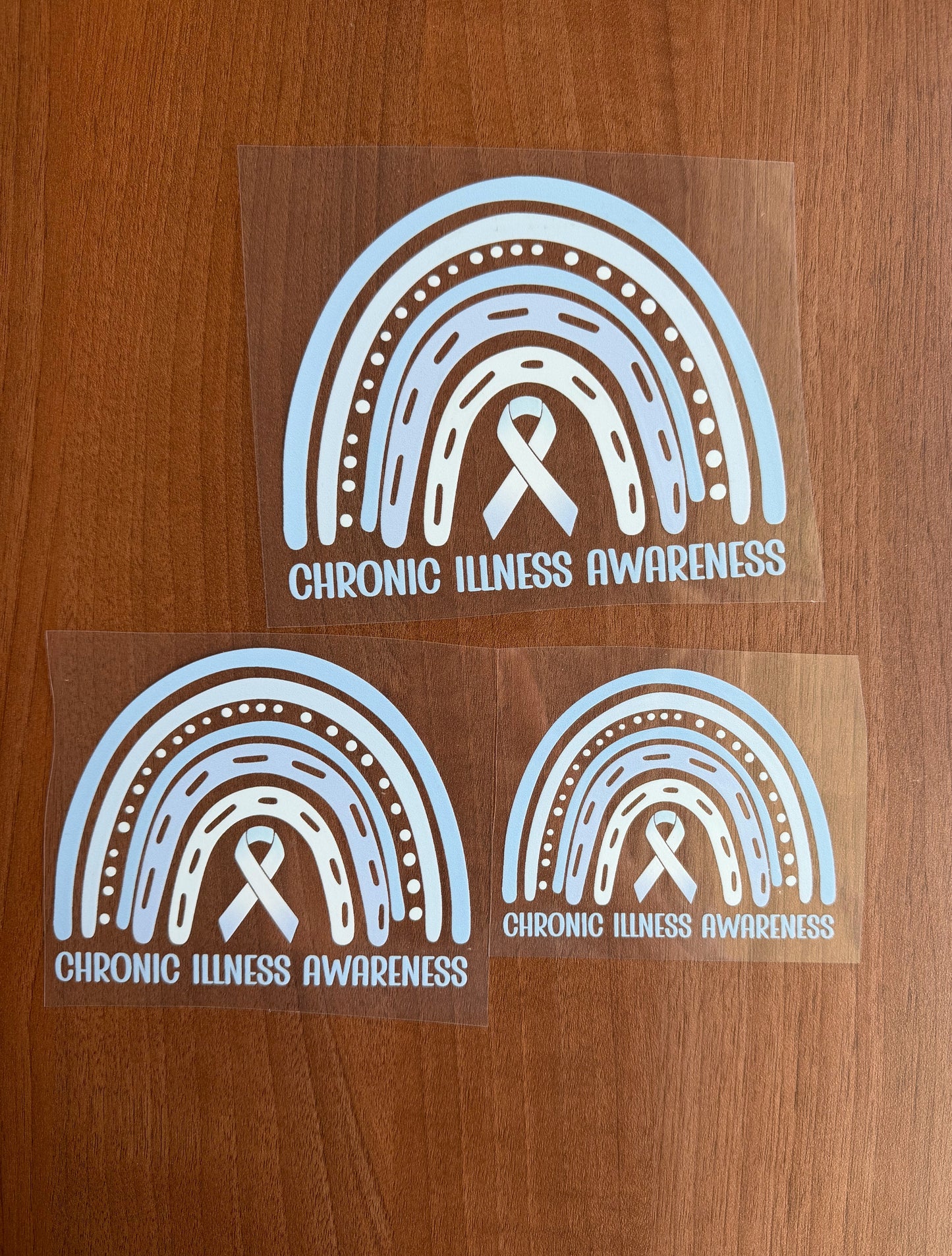 Chronic Illness Awareness Rainbow Car Decal