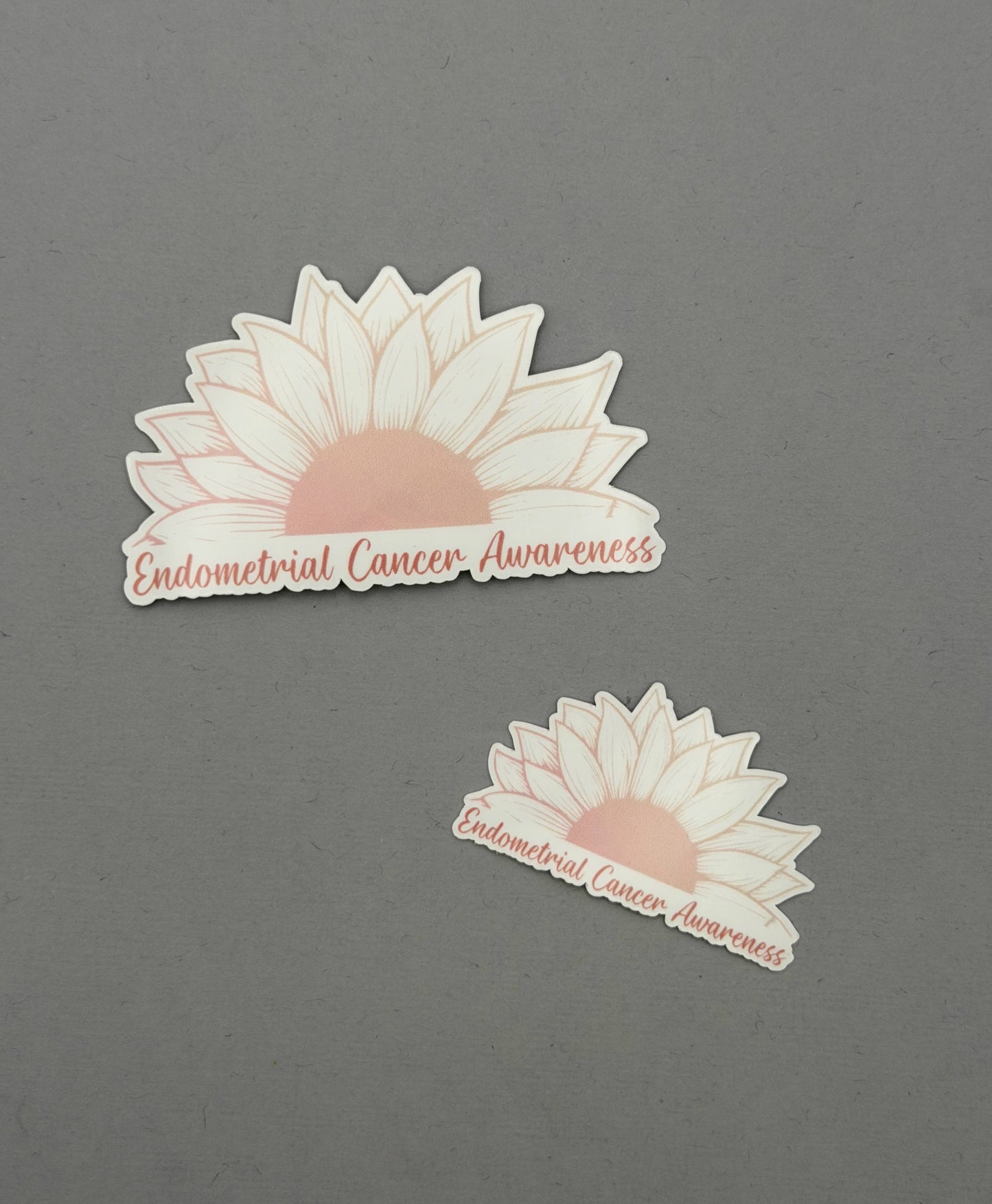 Endometrial Cancer Awareness Sunflower Sticker or Magnet