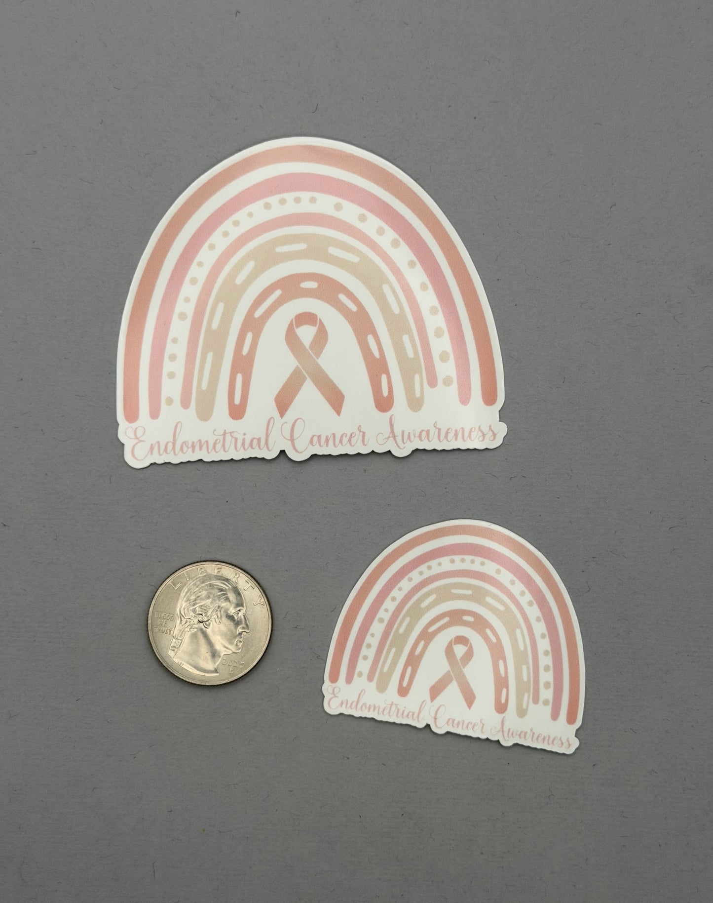 Endometrial Cancer Awareness Rainbow Sticker or Magnet