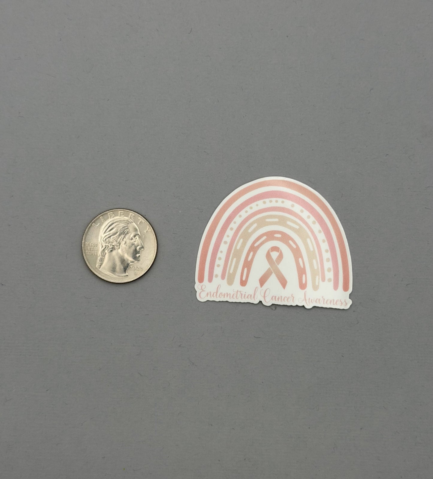 Endometrial Cancer Awareness Rainbow Sticker or Magnet