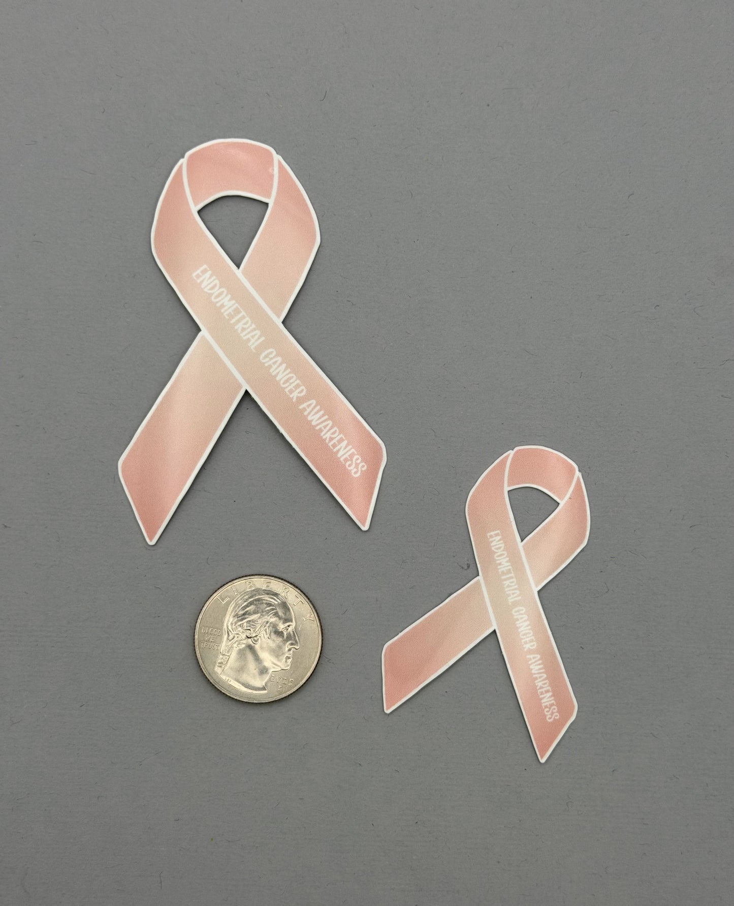 Endometrial Cancer Awareness Ribbon Sticker or Magnet