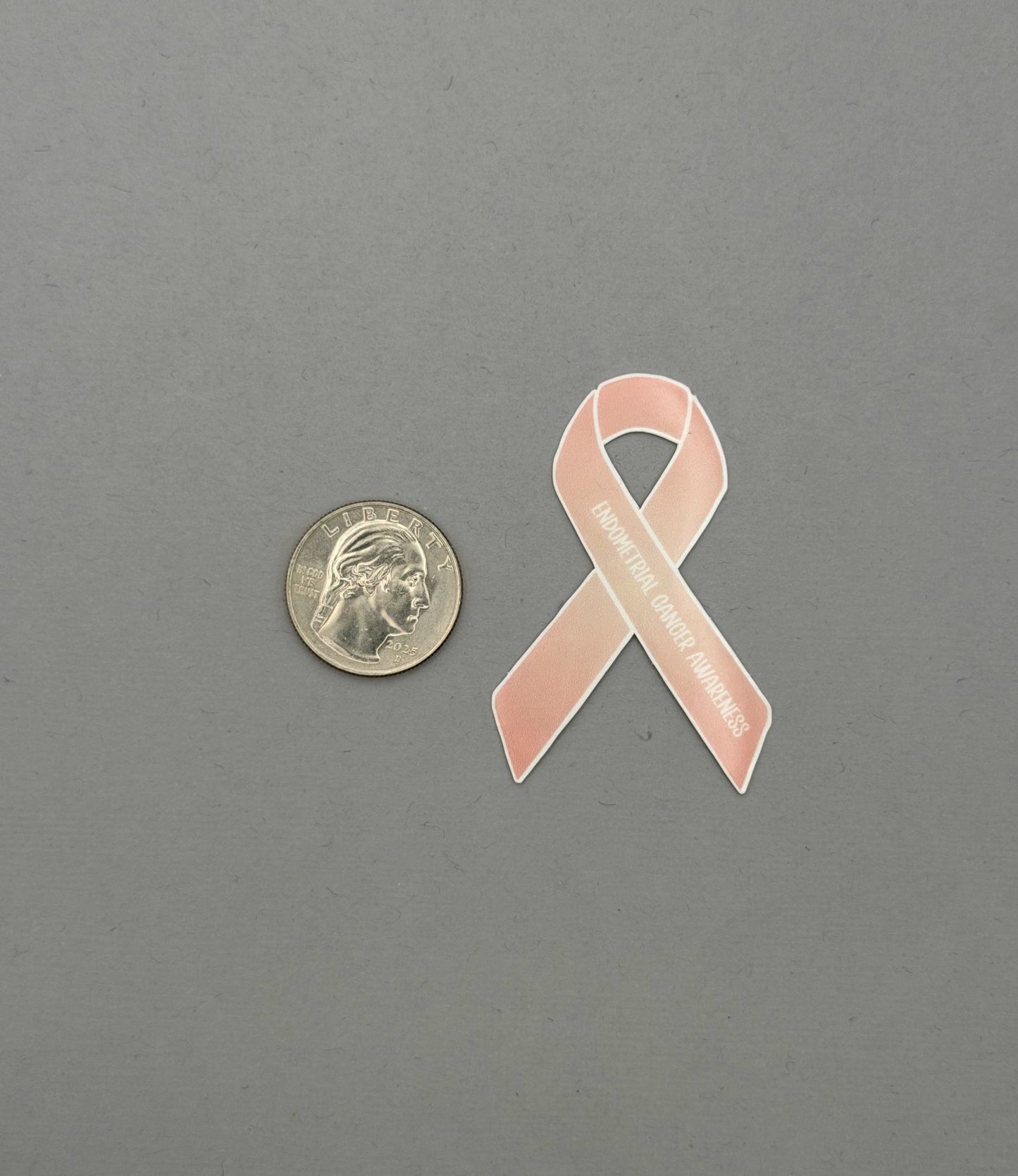 Endometrial Cancer Awareness Ribbon Sticker or Magnet