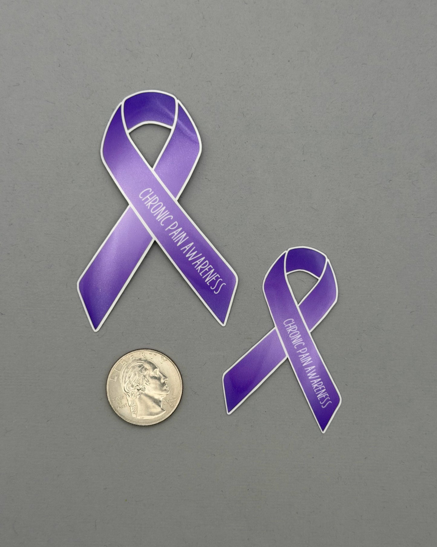 Chronic Pain Awareness Ribbon Sticker or Magnet