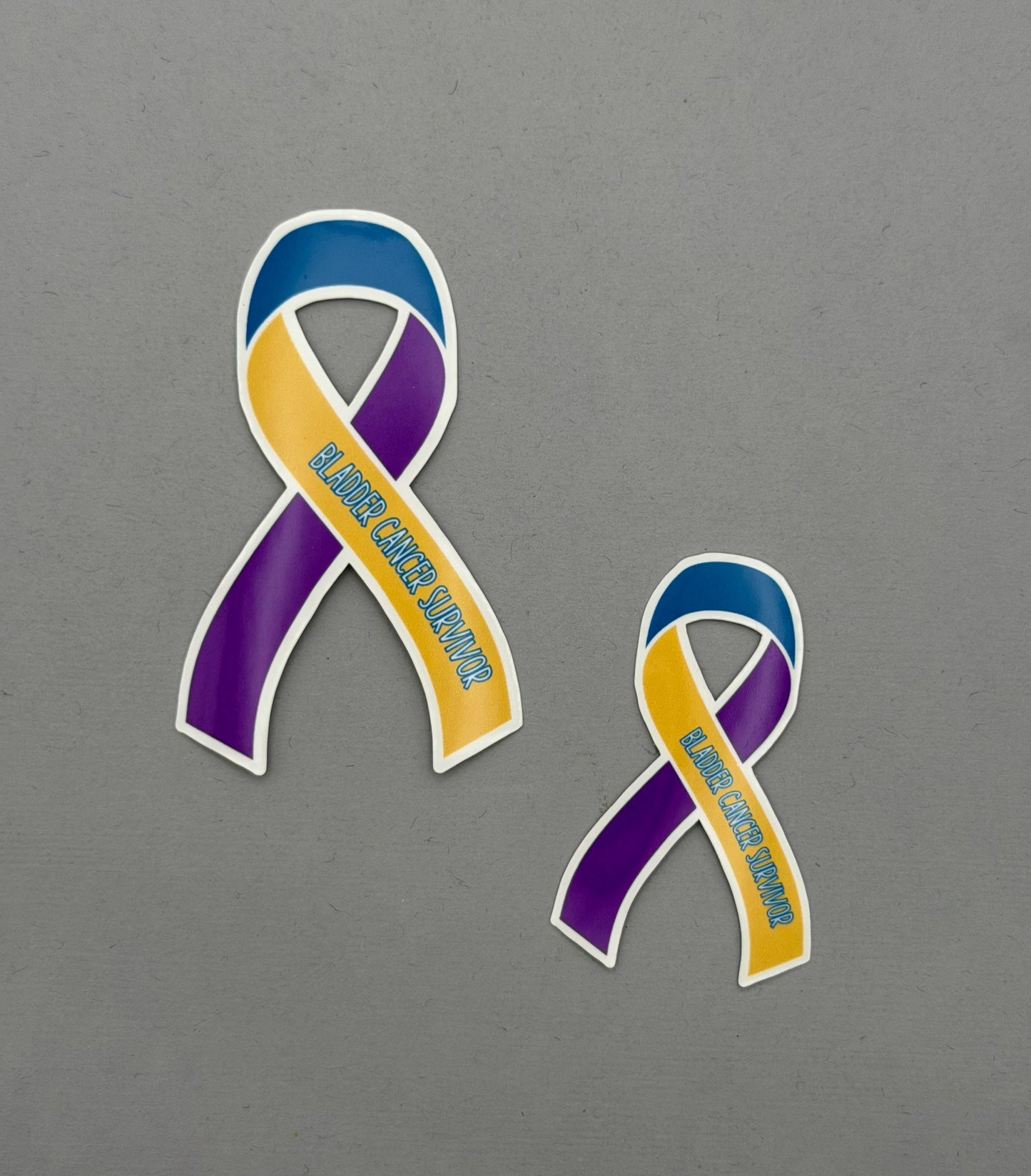 Bladder Cancer Survivor Ribbon Sticker or Magnet
