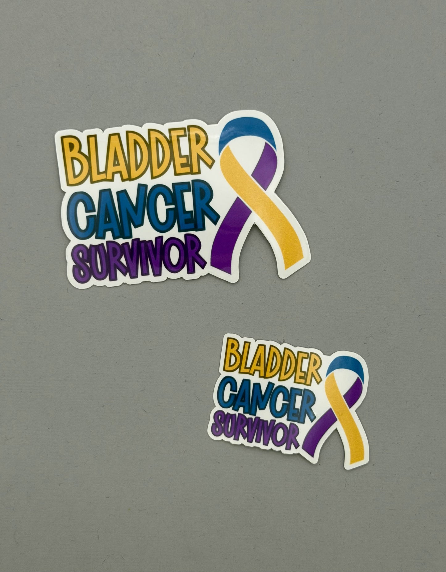 Bladder Cancer Survivor with Ribbon Sticker or Magnet